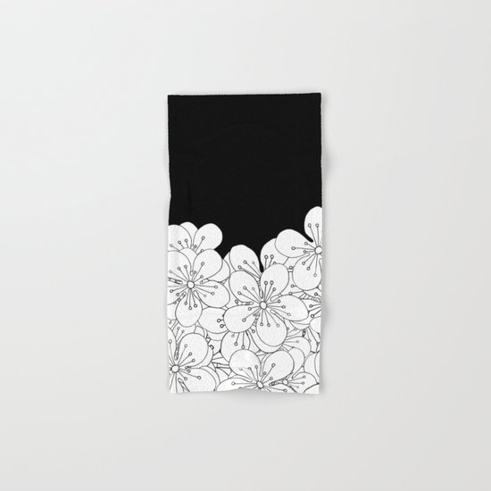 Cherry Blossom Boarder Hand & Bath Towel
