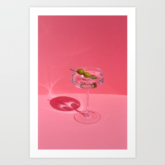 Hot Pink Martini Art Print