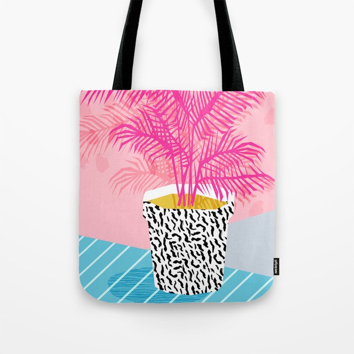 No Can Do - hipster abstract neon 1980s style memphis print palm springs socal los angeles desert Tote Bag
