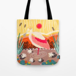 Roseate Spoonbill in the Sunset Tote Bag