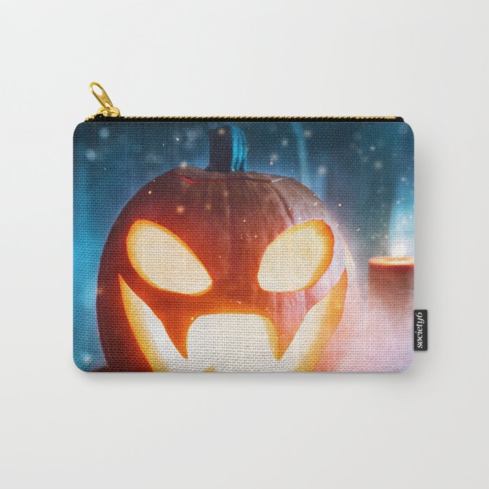 Spooky Halloween Pumpkins in Forest Carry-All Pouch