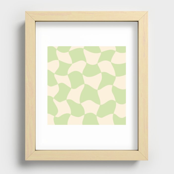 Wavy Checkerboard  Recessed Framed Print