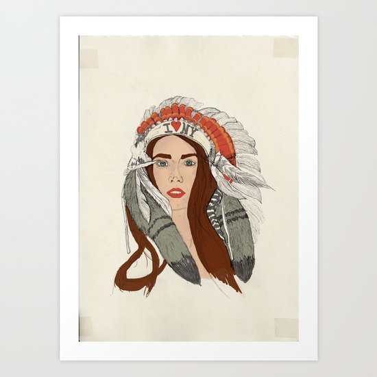 Indian NY Art Print