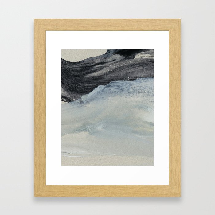 minimal brushstrokes 1 Framed Art Print