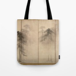 Japanese Art Print - Hasegawa Tohaku - Pine Trees, Left (16th Century) Tote Bag