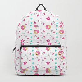 Cute Snack Backpack | Flowers, Graphicdesign, Rainbow, Icecream, Colorful, Donuts, Cupcuke, Unicornhorns, Snack, Pinkflowers 