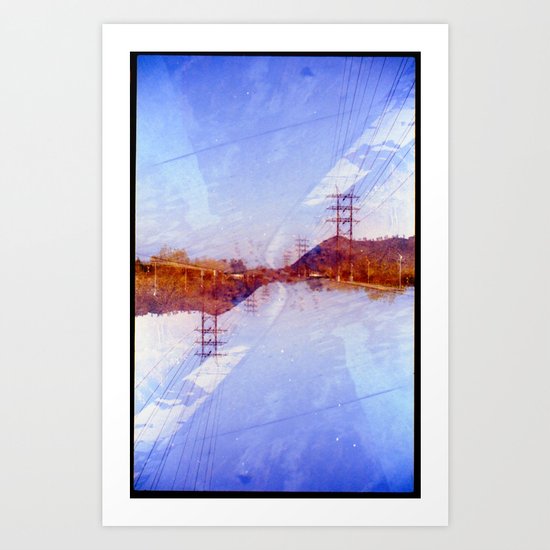 LA RIver3 (35mm multi exposure) Art Print