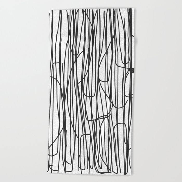 Abstract Line No. 68 Beach Towel