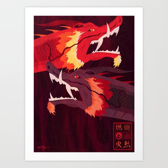 Original Bending Masters Series: Ran and Shaw Art Print