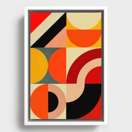 Mid Century Bauhaus Shapes 3 Framed Canvas