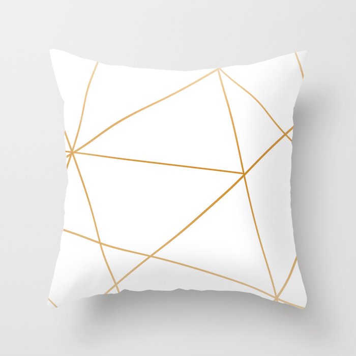 white and gold throw pillows