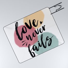 Love Never Fails © GraphicLoveShop Picnic Blanket