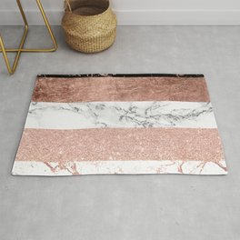 Rose Gold Stripes Rugs For Any Room Or Decor Style Society6