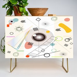 Abstract Geometric Composition Credenza