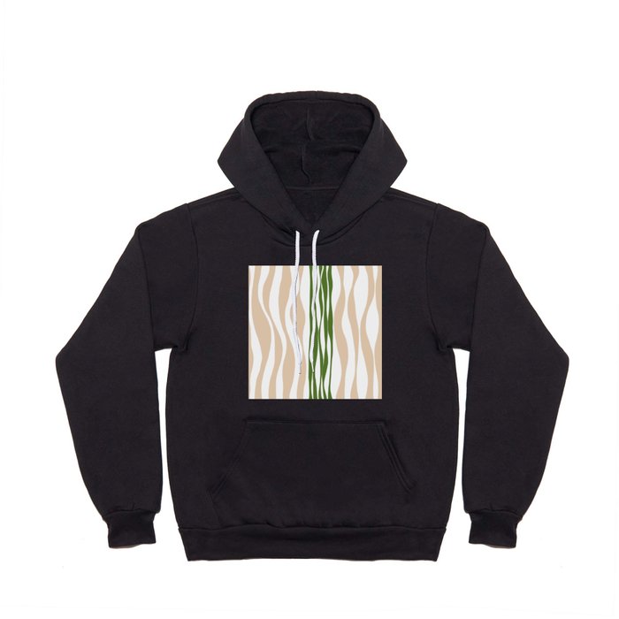 Ebb and Flow - White, Sand and Palm Green Hoody