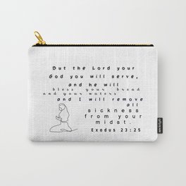 Exodus 23:25 Carry-All Pouch | Verse, Christianity, Bible, Religious, Christiandesigns, Christ, Quote, Cool, Graphicdesign, Faith 