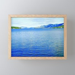 Lake George in Winter Framed Mini Art Print