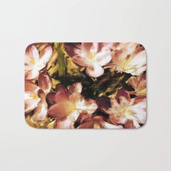 Painterly Vintage Crocus Bath Mat