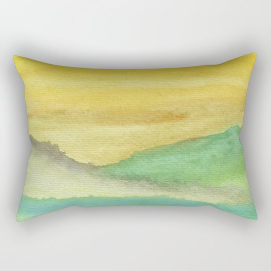 Watercolor abstract landscape 06 Rectangular Pillow