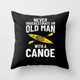 Canoeing Paddle Kayak Canoe Boat Kayaking Throw Pillow