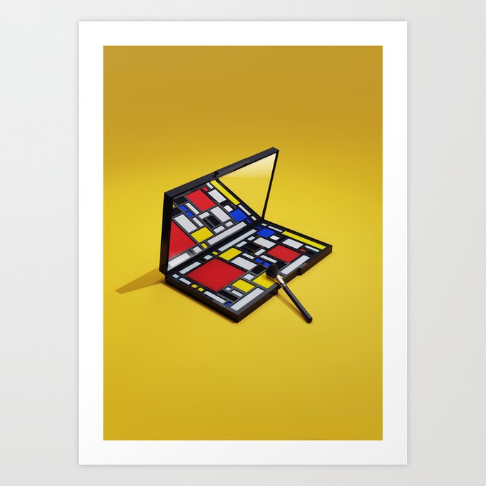 Mondrians Make Up Art Print
