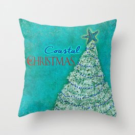 Coastal Christmas Throw Pillow