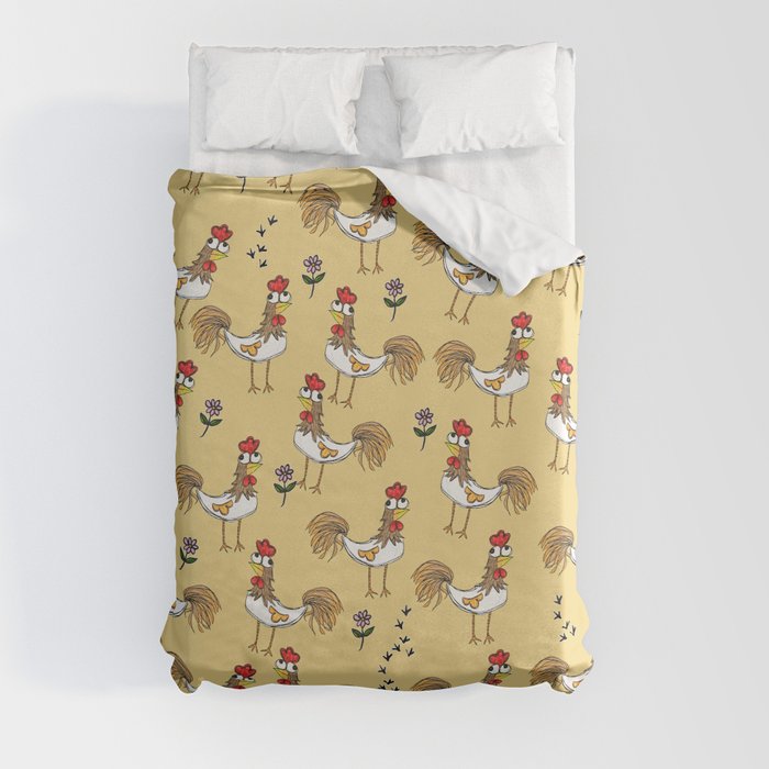 Silly Chicken Duvet Cover