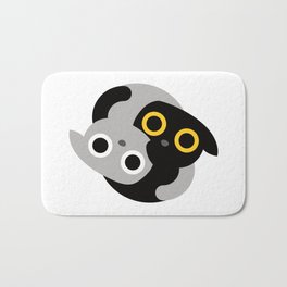 Cute Kitties Hugs together and forming a Yin Yang Bath Mat