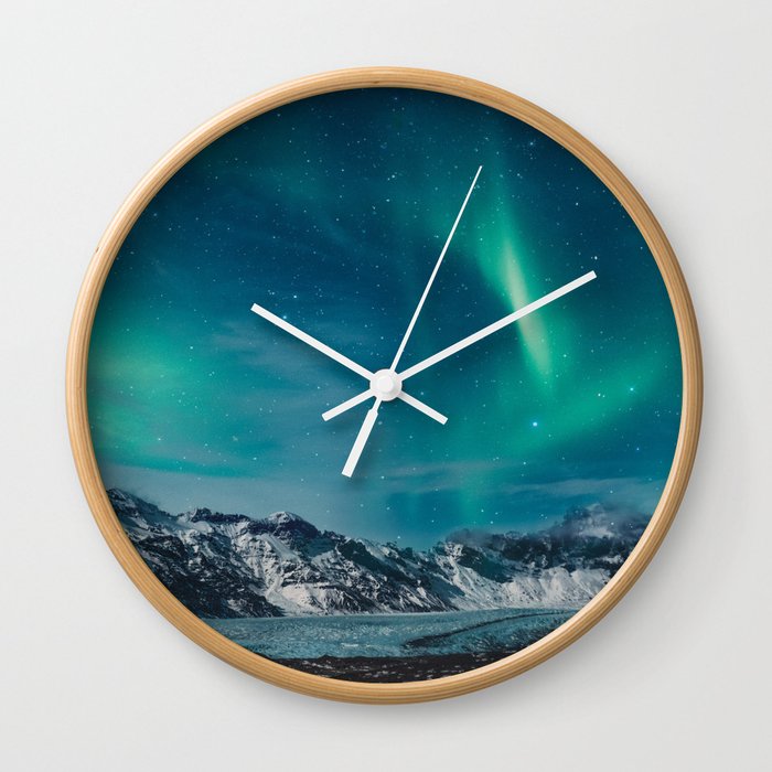 Chasing Aurora Wall Clock
