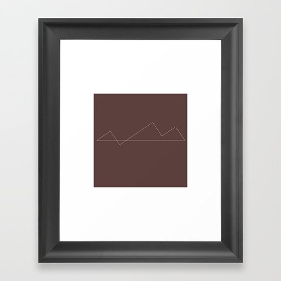 #31 Minimal Mountains – Geometry Daily Framed Art Print