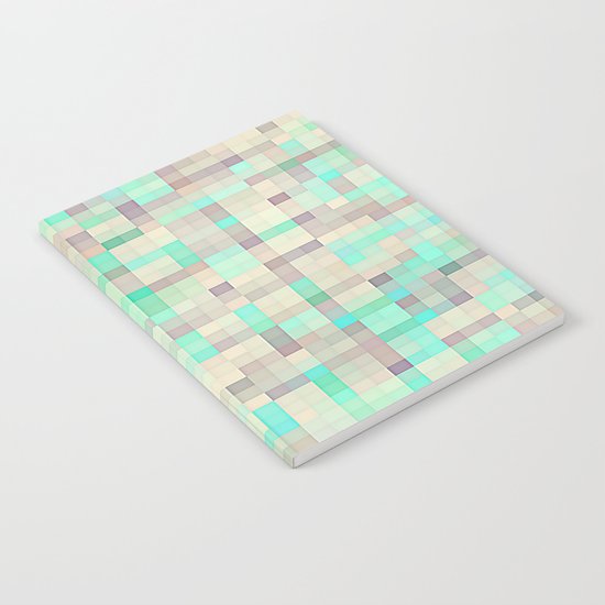 Pastel Pixels Aqua & Lavender Notebook