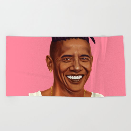 Hipstory - Barack Obama Beach Towel