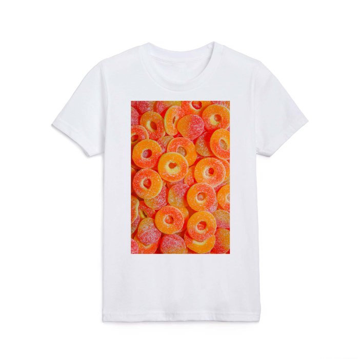 Sour Peach Slices and Rings Candy Photograph Kids T Shirt