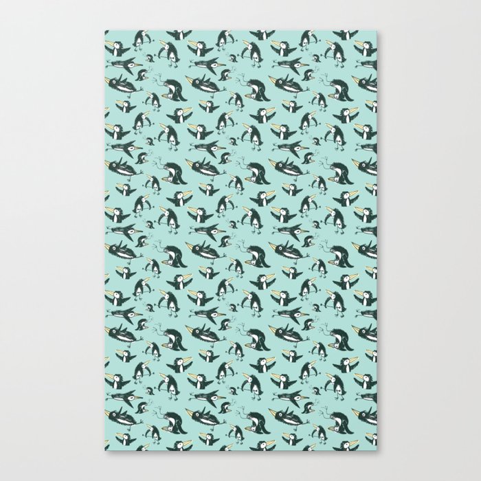 penguin pattern Canvas Print