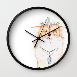 Juniper Fox Wall Clock | Digital, Graphic Design, Animal 
