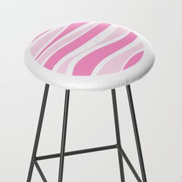 Deep Sea - Pink Abstract Minimalistic Art Design Pattern Bar Stool