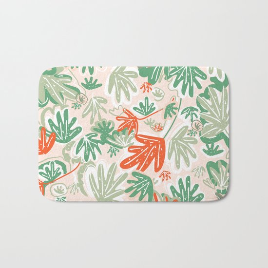 Tropical Abstract Pattern Bath Mat