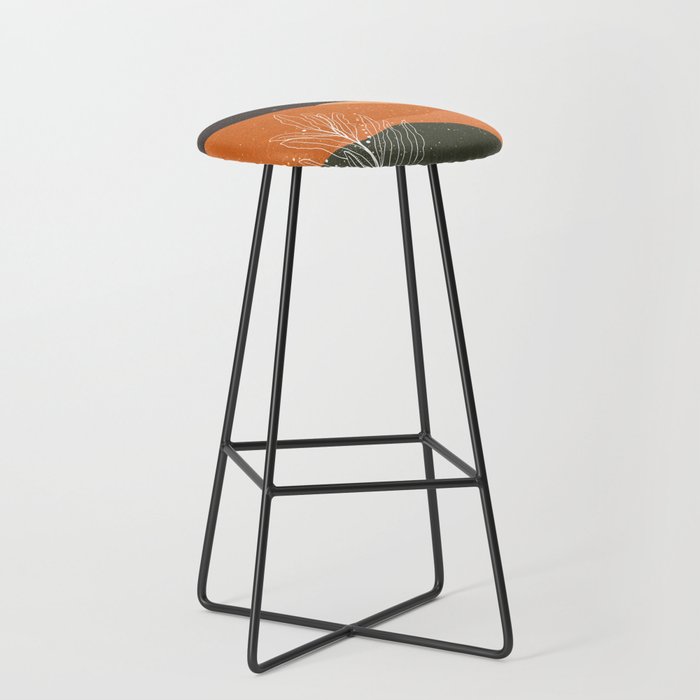 Boho Nature Art Bar Stool