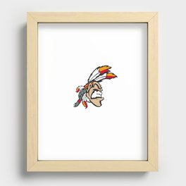 American indian man. Mascot. Kentucky. Recessed Framed Print
