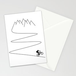 Mountain Bike Cycling Downhill Cyclist Bicycle Stationery Card