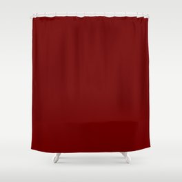 Solid Dark Red Shower Curtain