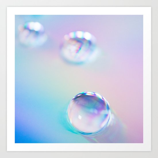 droplets*blue Art Print