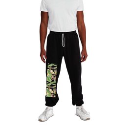 Tropical White Floral Trendy Modern Collection Sweatpants