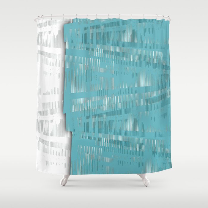 Blue white design Shower Curtain