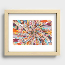 Pencil Kaleidoscope Recessed Framed Print