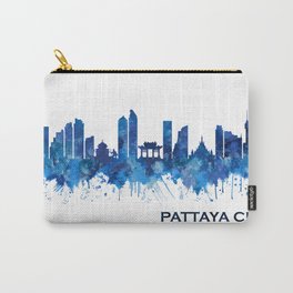 Pattaya City Skyline Blue Carry-All Pouch