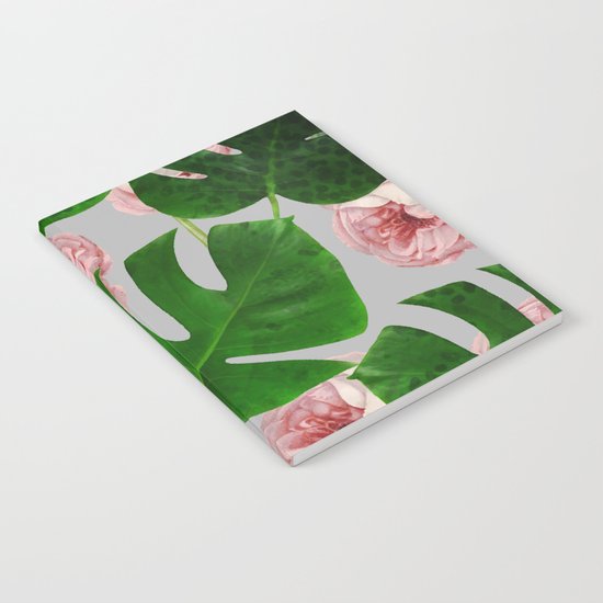 Monstera & Rose Pattern #society6 #decor #buyart Notebook