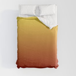 OMBRE RUST YELLOW COLOR Duvet Cover