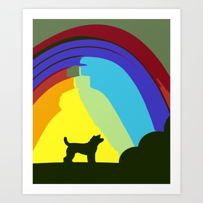 Rainbow Dog Art Print