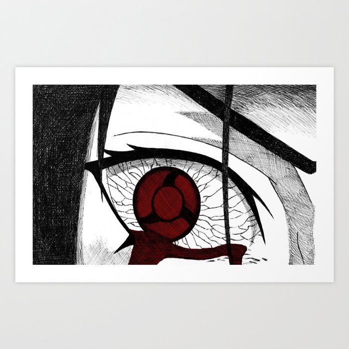 Itachis Mangekyou Sharingan Art Print By Demoose21